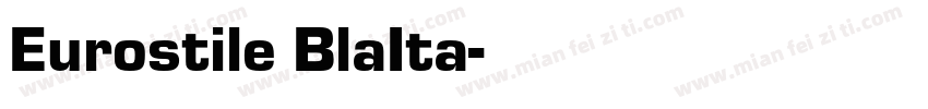 Eurostile BlaIta字体转换